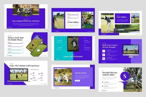 Olievura Golf Club & Sport PowerPoint Template