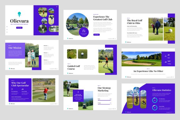 Olievura Golf Club & Sport PowerPoint Template