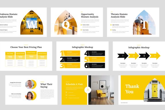 Hostate Single Property & Apartment Google Slides Template