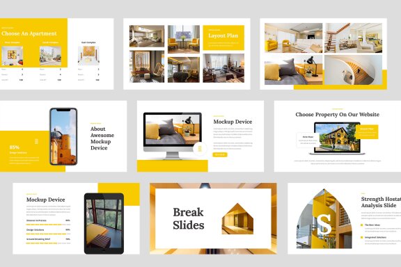 Hostate Single Property & Apartment Google Slides Template