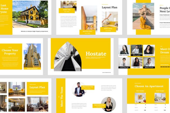 Hostate Single Property & Apartment Google Slides Template