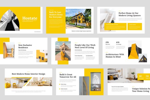 Hostate Single Property & Apartment Google Slides Template