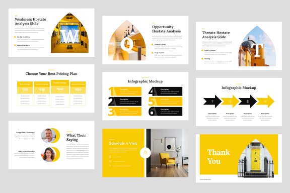 Hostate Single Property & Apartment PowerPoint Template
