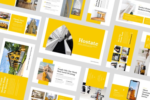 Hostate Single Property & Apartment PowerPoint Template
