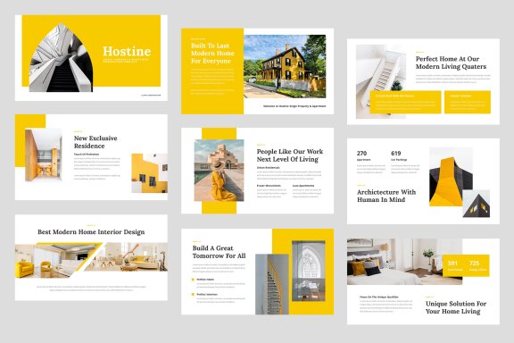 Hostate Single Property & Apartment PowerPoint Template