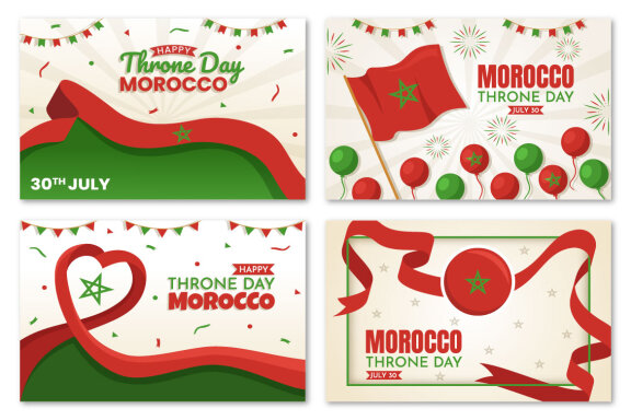 10 Happy Morocco Throne Day Illustration