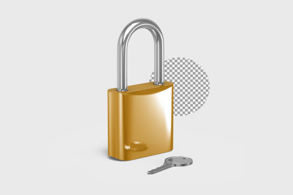Padlock 3d Render – Illustration