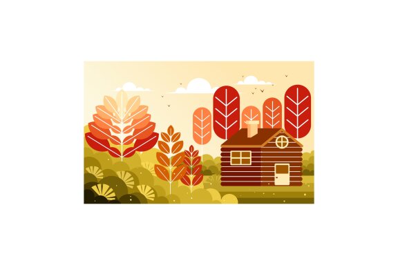 Wooden Log Cabin House
