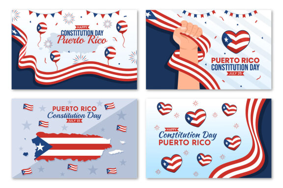 12 Happy Puerto Rico Constitution Day Illustration
