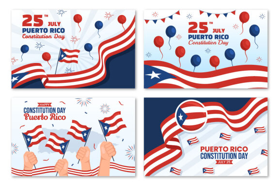 12 Happy Puerto Rico Constitution Day Illustration