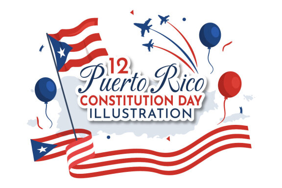 12 Happy Puerto Rico Constitution Day Illustration