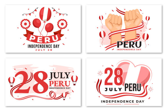 20 Peru Independence Day Illustration