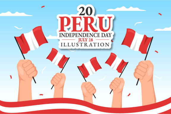20 Peru Independence Day Illustration