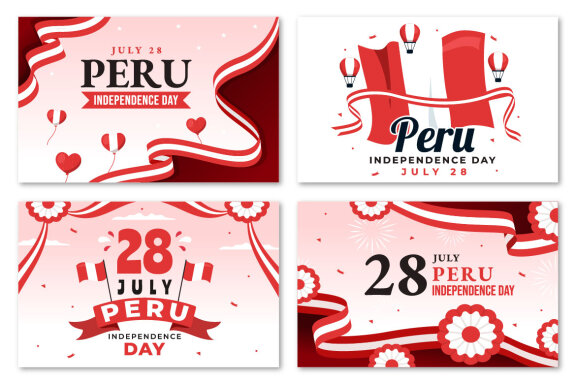 20 Peru Independence Day Illustration
