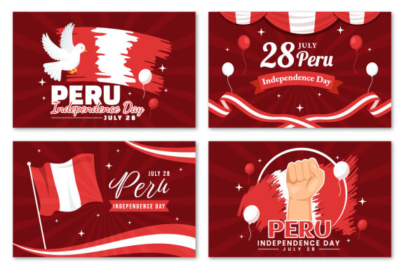 20 Peru Independence Day Illustration