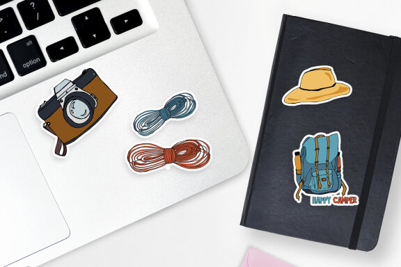 Camping Sticker Illustration Pack