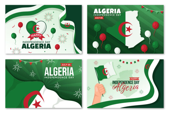 12 Algeria Independence Day Illustration