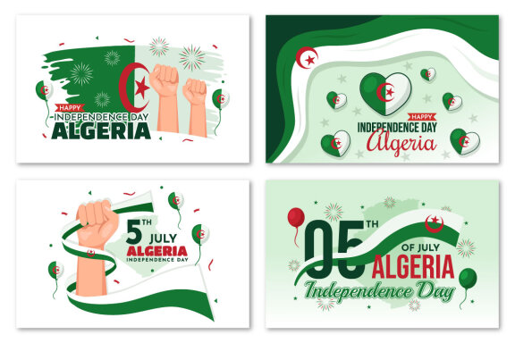 12 Algeria Independence Day Illustration