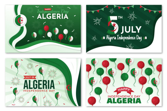 12 Algeria Independence Day Illustration