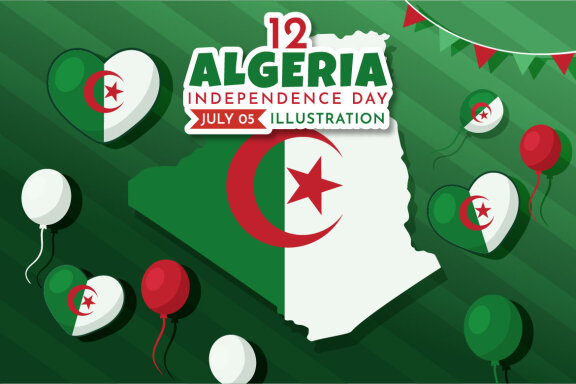 12 Algeria Independence Day Illustration