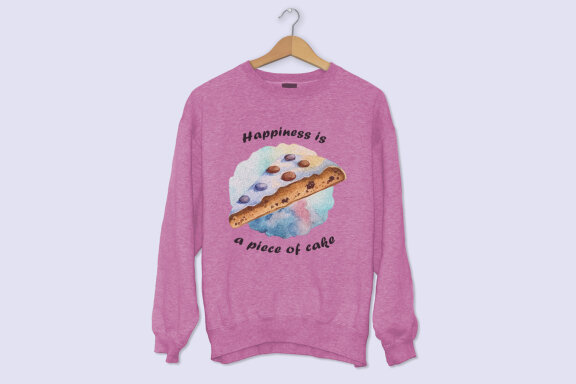 Happiness is a piece of cake. PNG sublimation design