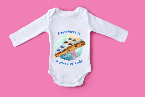 Happiness is a piece of cake. PNG sublimation design