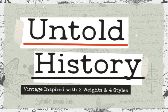 Untold History - Typewriter Font Family