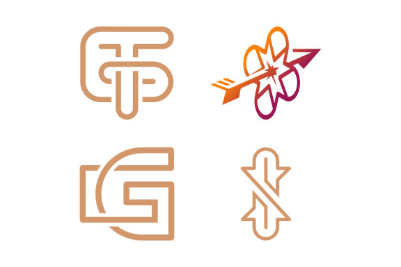 TG CG T Arrow - Free Logo Shapes