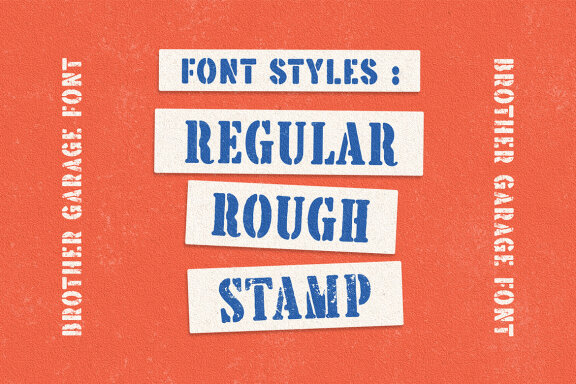 Brother Garage - Display Font Family
