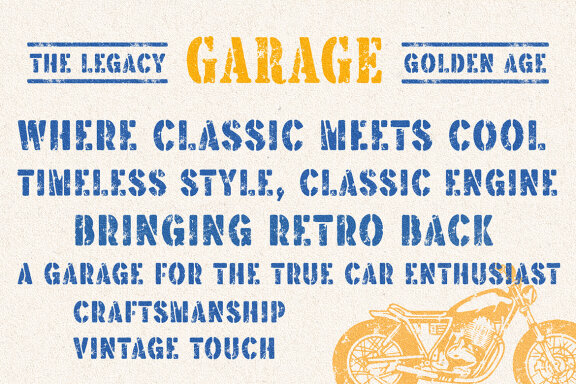 Brother Garage - Display Font Family