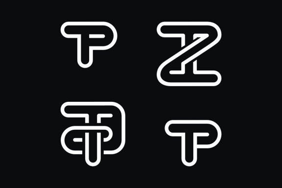 TP TD TZ monogram - Free Logo Shapes