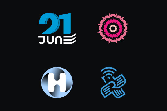 21 flower H bird wifi - Free Logo Shapes