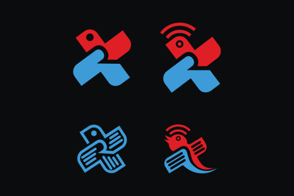 Bird and wifi - Free Logo Shapes