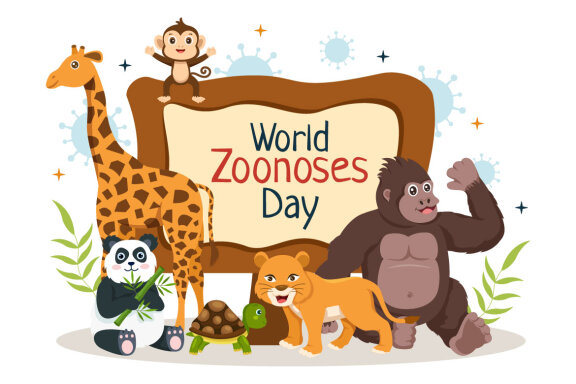 11 World Zoonoses Day Vector Illustration