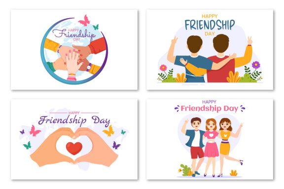 14 Happy Friendship Day FREE Illustrations