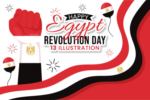 13 Egypt Revolution Day Illustration