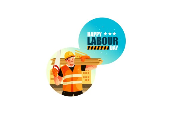Building worker Happy Labour Day