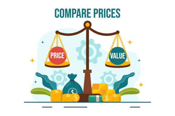 10 Compare Prices Economy Illustration