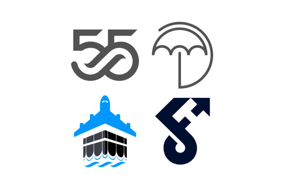 55 D umbrella kaaba plane FH - Free Logo Shapes