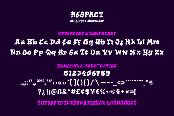 Respact is a one-of-a-kind graffiti font