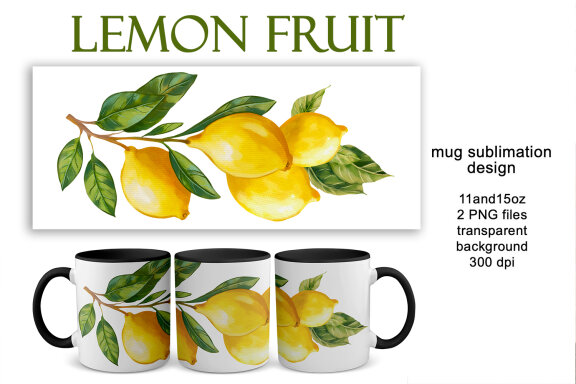Sublimation Bundle - design with yellow lemons