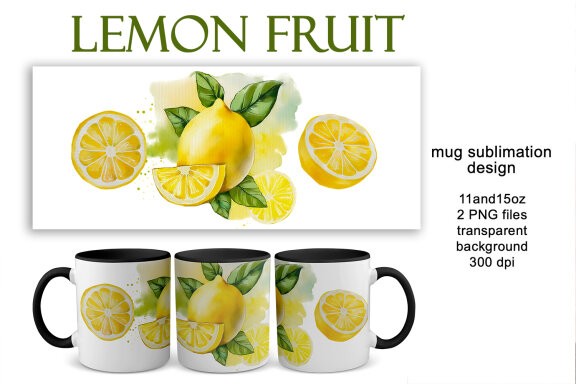 Sublimation Bundle - design with yellow lemons