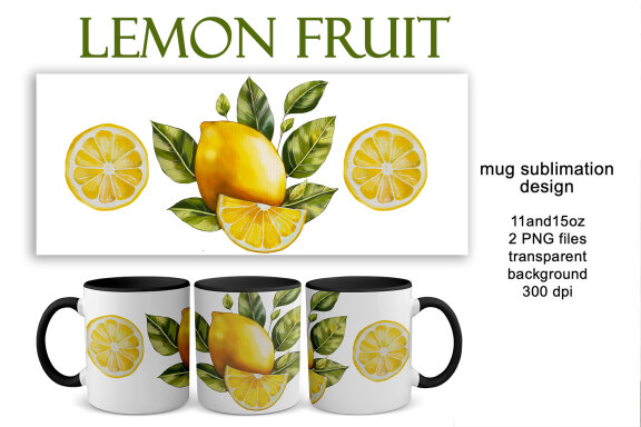 Sublimation Bundle - design with yellow lemons