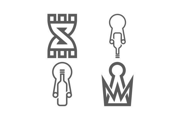 Hourglass castle bottle keyhole crown - Free Logo Shapes