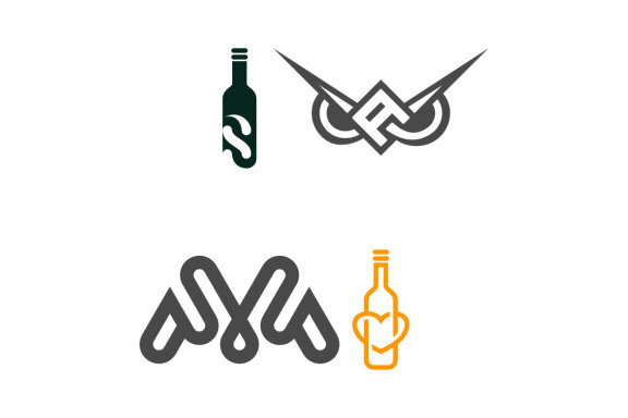 S bottle A owl M love bottle - Free Logo Shapes