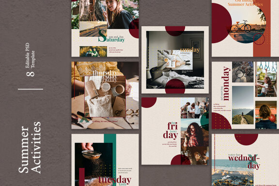 Summer Activities - Instagram Post Template