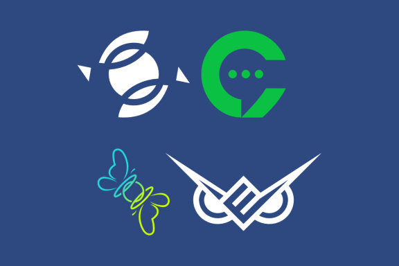 Fish cycle C chat butterfly E owl - Free Logo Shapes