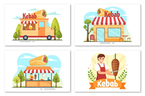 10 Kebab Food - Free Illustration