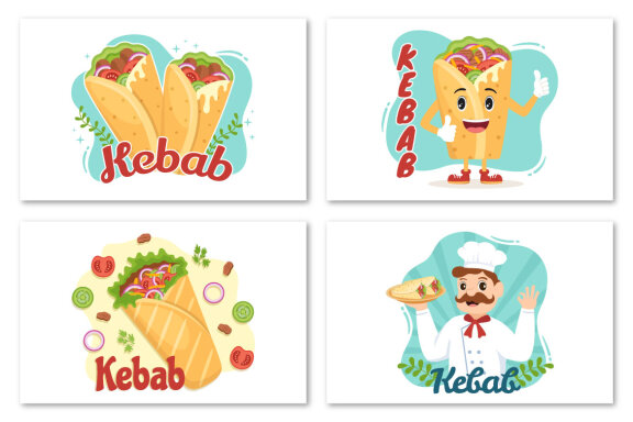 10 Kebab Food - Free Illustration