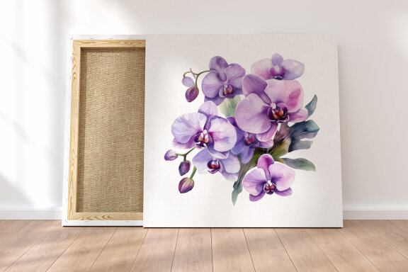 Orchids. Watercolor clipart collection Bundle